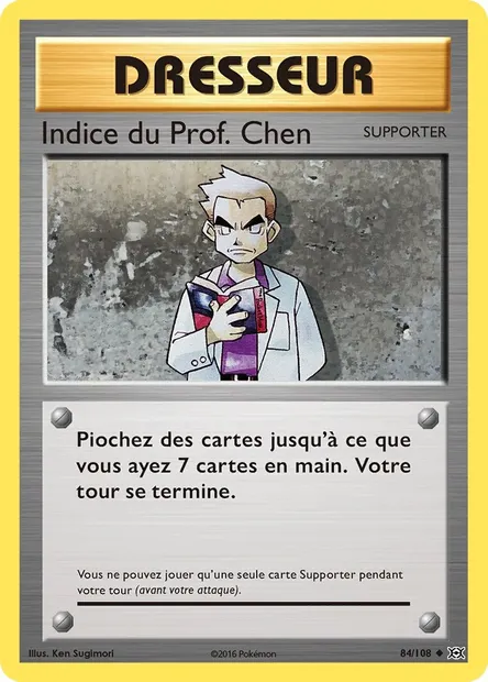 Indice du Prof. Chen, carte Pokémon EVO 84 — extension Évolutions