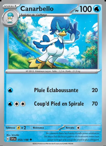 Canarbello, carte Pokémon SVI 053 — extension Écarlate et Violet