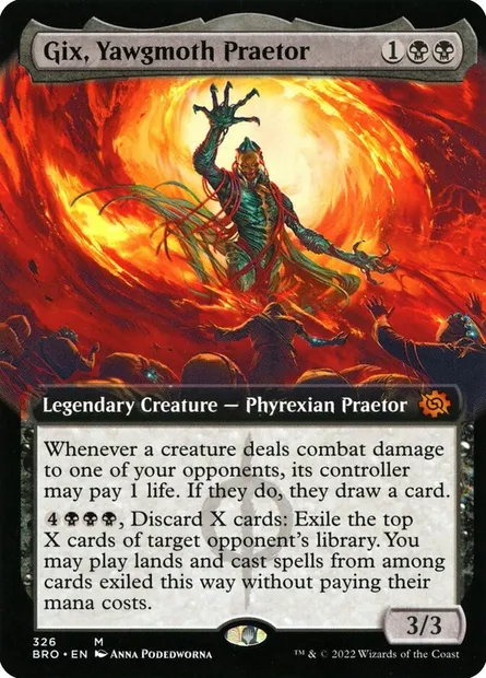 Gix, Yawgmoth Praetor, Magic card BRO 326 — The Brothers' War set