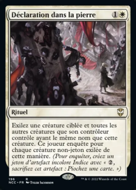 Déclaration dans la pierre, carte Magic NCC 196 — extension New Capenna Commander