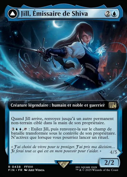 Jill, Shiva's Dominant // Shiva, Warden of Ice, carte Magic FIN 438 — extension Final Fantasy
