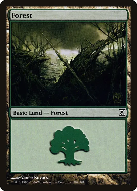 Forest, Magic card TSP 299 — Time Spiral set