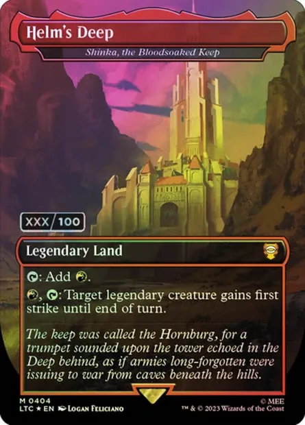 Shinka, the Bloodsoaked Keep, Magic card LTC 404z — Tales of Middle-earth Commander set
