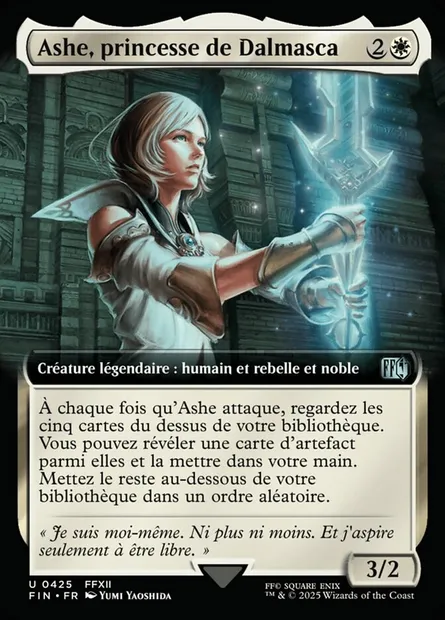 Ashe, princesse de Dalmasca, carte Magic FIN 425 — extension Final Fantasy