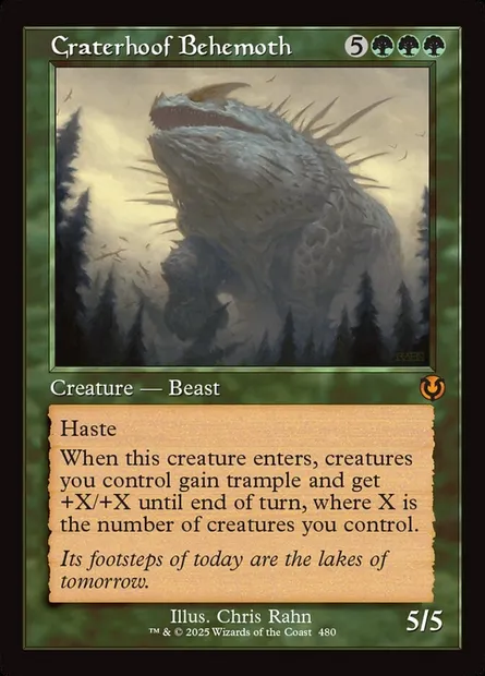 Béhémoth caveur de cratères, carte Magic INR 480 — extension Innistrad Remastered