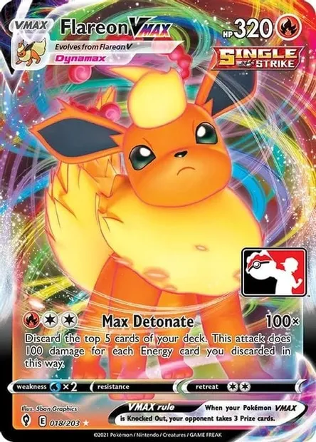 Flareon VMAX, Pokémon card PPS 018 — Play! Pokémon Prize Pack Series set