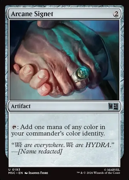 Arcane Signet, Magic card MSC 193 — Marvel Super Heroes Commander set