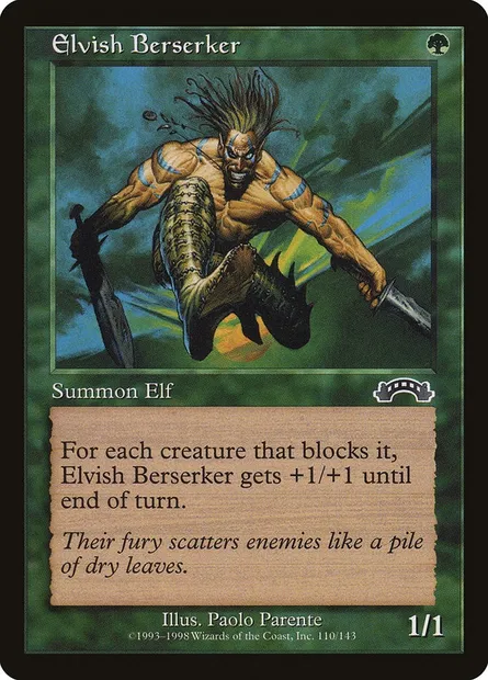 Elvish Berserker, Magic card EXO 110 — Exodus set