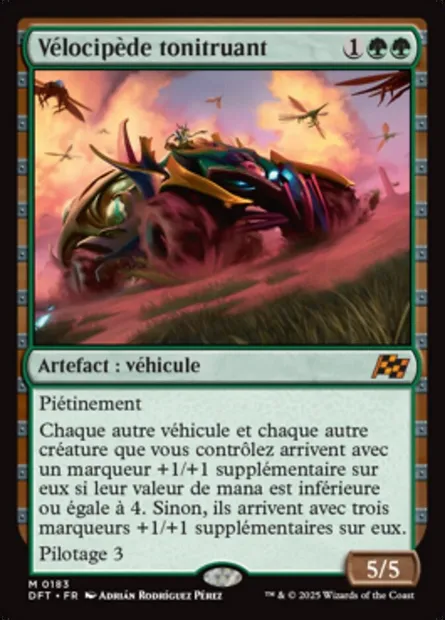 Vélocipède tonitruant, carte Magic DFT 183 — extension Aetherdrift