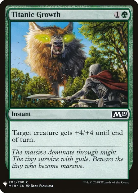 Croissance titanesque, carte Magic PLST M19-205 — extension The List