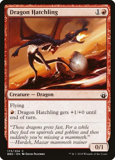 Dragon Hatchling, Magic card BBD 173 — Battlebond set
