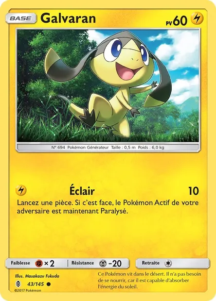 Galvaran, carte Pokémon GRI 43 — extension Gardiens Ascendants