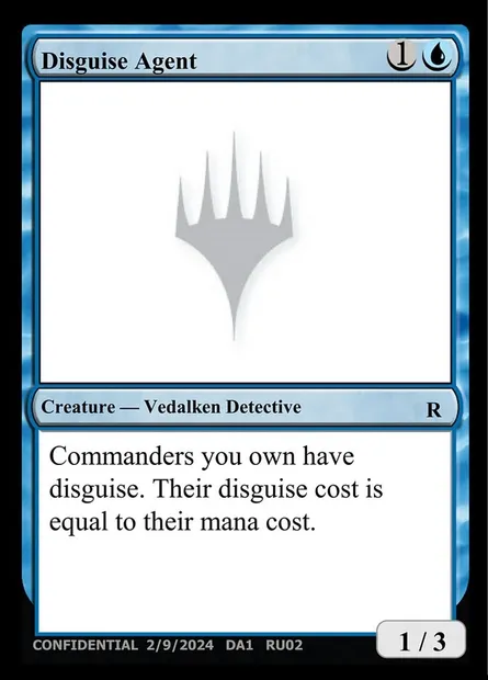 Disguise Agent, Magic card UNK RU02a — Unknown Event set