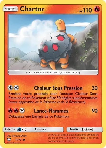 Chartor, carte Pokémon SLG 11 — extension Légendes Brillantes