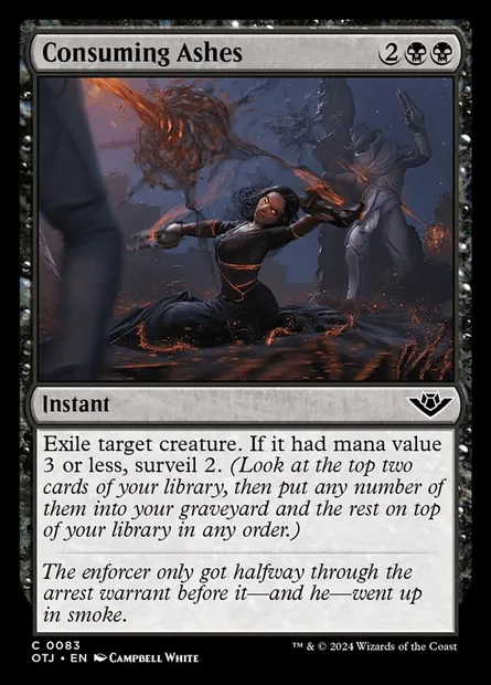 Consuming Ashes, Magic card OTJ 83 — Outlaws of Thunder Junction set