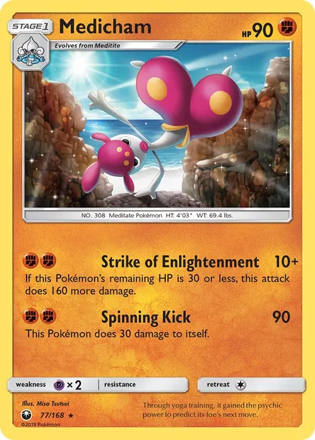 Medicham, Pokémon card CES 77 — Celestial Storm set