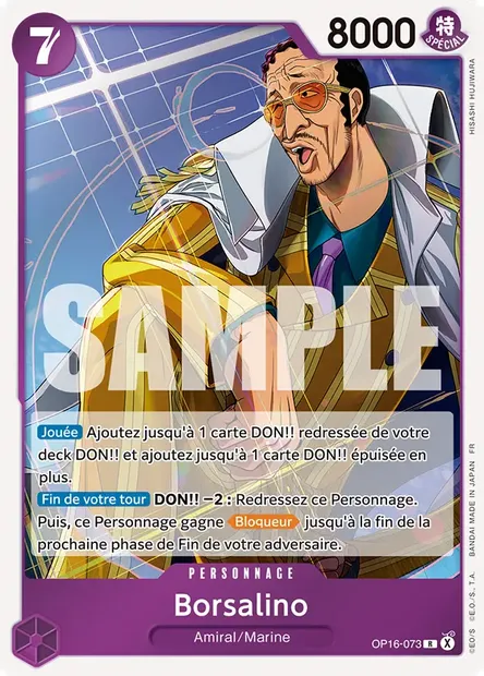 Borsalino, carte One Piece OP16-073 — extension L'HEURE DE LA BATAILLE DÉCISIVE