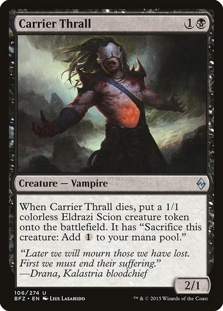 Carrier Thrall, Magic card BFZ 106 — Battle for Zendikar set