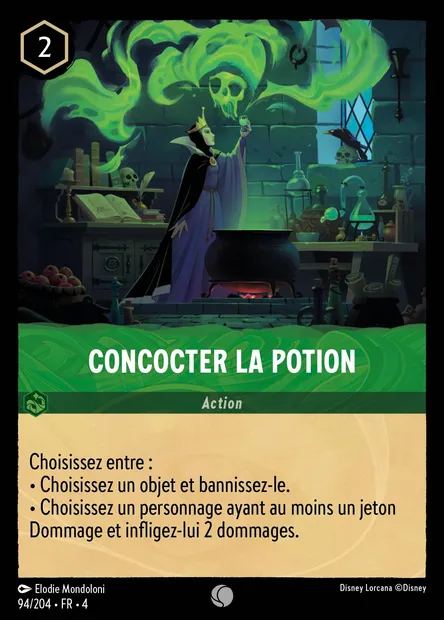 Concocter la Potion, carte Disney Lorcana CH4-094 — extension Le Retour d'Ursula