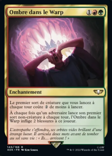 Ombre dans le Warp, carte Magic 40K 140 — extension Warhammer 40,000 Commander