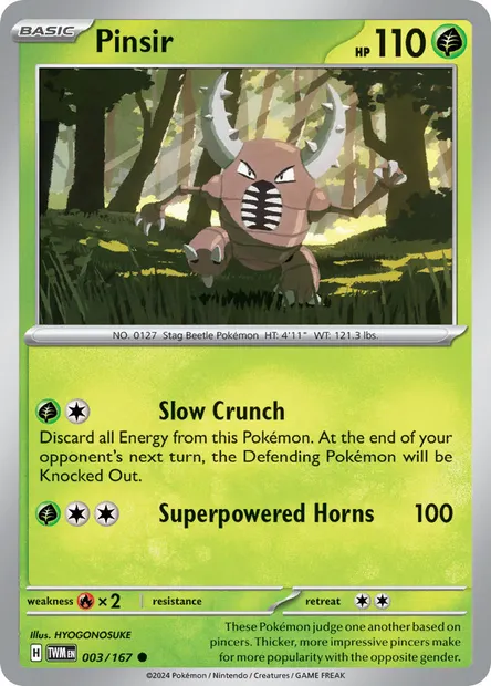 Pinsir, Pokémon card TWM 003 — Twilight Masquerade set