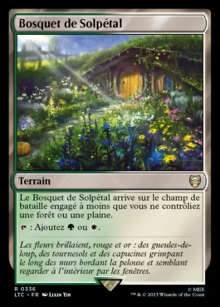 Bosquet de Solpétal, carte Magic LTC 336 — extension Tales of Middle-earth Commander