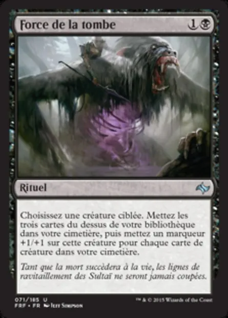 Force de la tombe, carte Magic FRF 71 — extension Destin reforgé