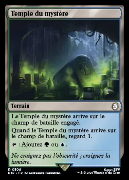 Temple du mystère, carte Magic PIP 308 — extension Fallout