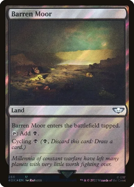 Barren Moor, Magic card 40K 266★ — Warhammer 40,000 Commander set