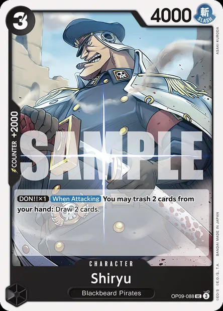 Shiryu, One Piece card OP09-088 — EMPERORS IN THE NEW WORLD set