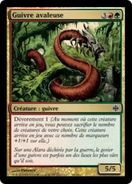 Guivre avaleuse, carte Magic ARB 56 — extension La Renaissance d'Alara