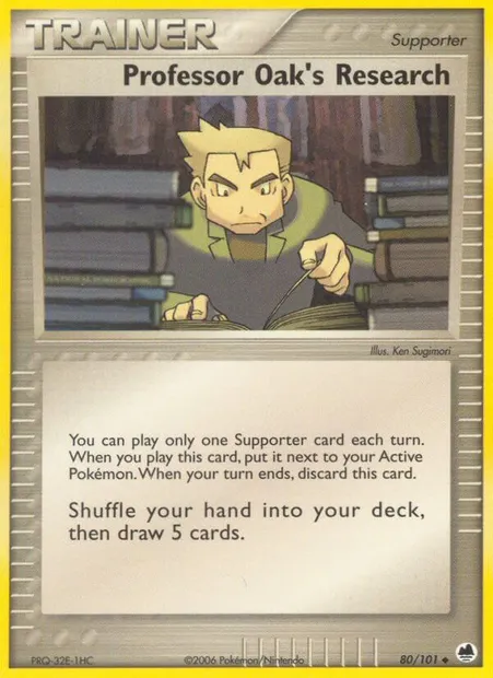 Professor Oak's Research, Pokémon card DF 80 — Dragon Frontiers set