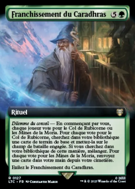 Franchissement du Caradhras, carte Magic LTC 127 — extension Tales of Middle-earth Commander