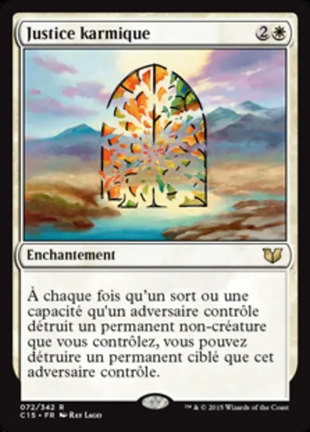 Justice karmique, carte Magic C15 72 — extension Commander 2015