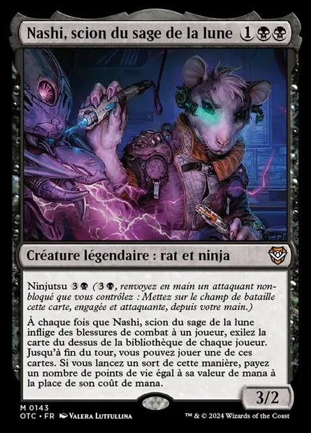 Nashi, scion du sage de la lune, carte Magic OTC 143 — extension Outlaws of Thunder Junction Commander