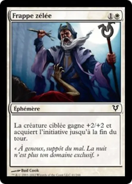 Frappe zélée, carte Magic AVR 41 — extension Avacyn ressuscitée