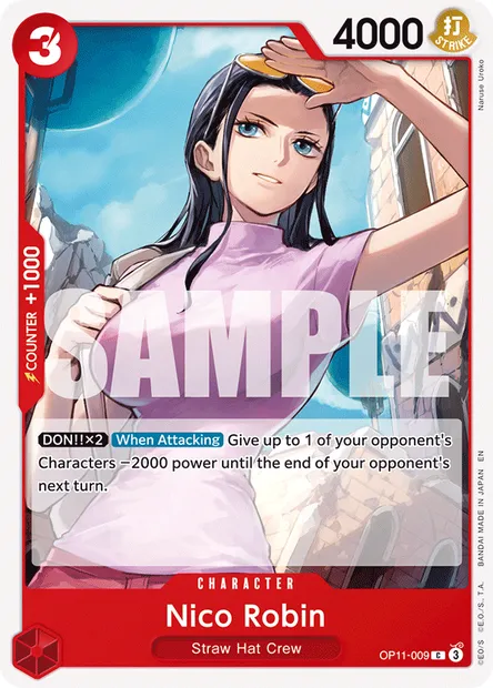 Nico Robin, One Piece card OP11-009 — A FIST OF DIVINE SPEED set