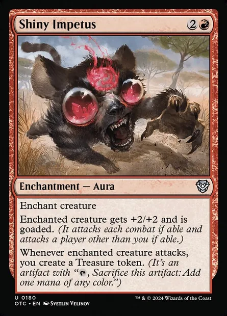 Shiny Impetus, Magic card OTC 180 — Outlaws of Thunder Junction Commander set