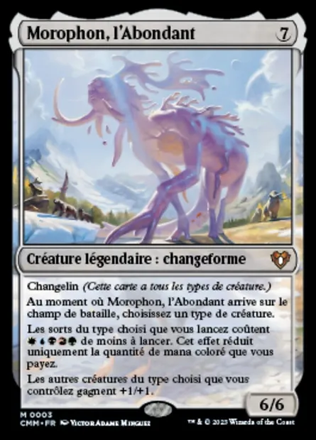 Morophon, l'Abondant, carte Magic CMM 3 — extension Commander Masters