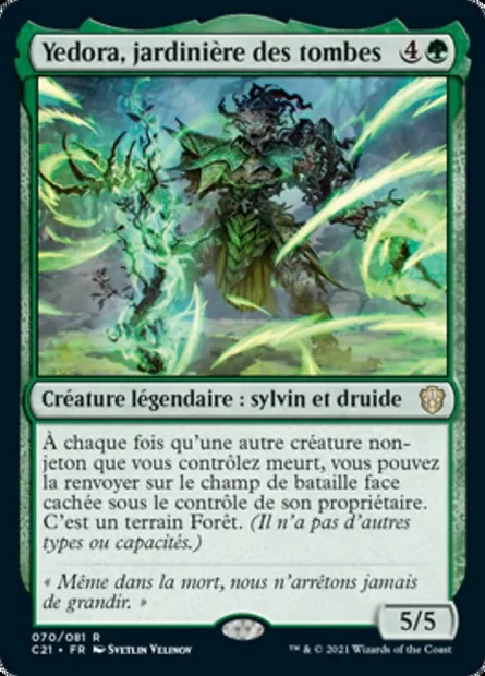 Yedora, jardinière des tombes, carte Magic C21 70 — extension Commander 2021