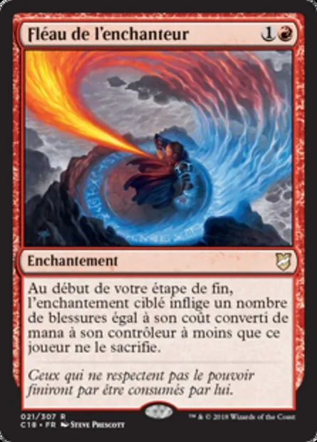 Fléau de l'enchanteur, carte Magic C18 21 — extension Commander 2018