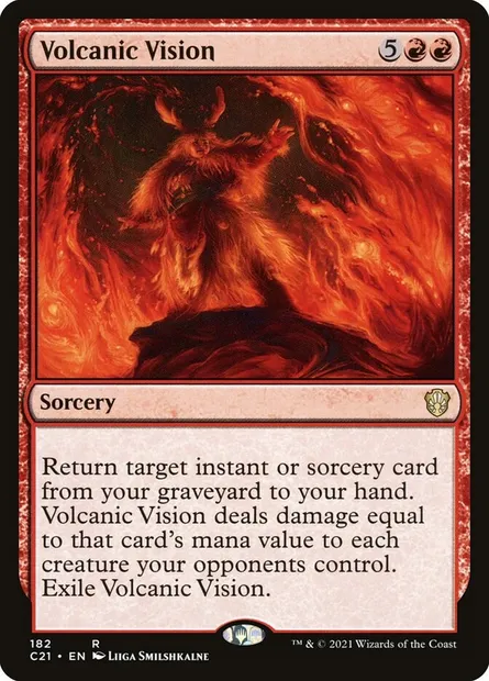 Volcanic Vision, Magic card C21 182 — Commander 2021 set