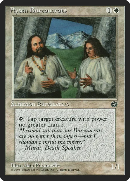 Bureaucrates ayséniens, carte Magic HML 3a — extension Terres Natales