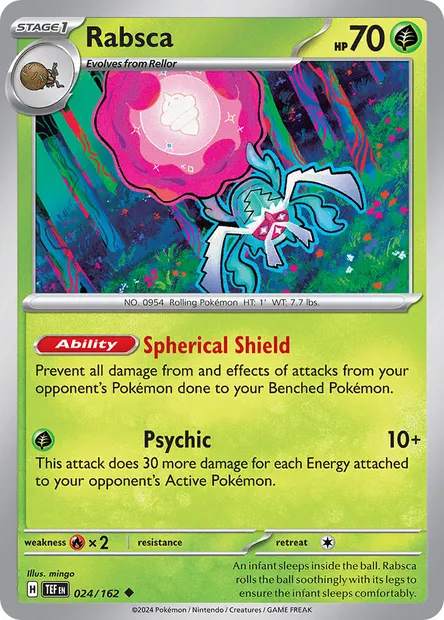 Rabsca, Pokémon card TEF 024 — Temporal Forces set