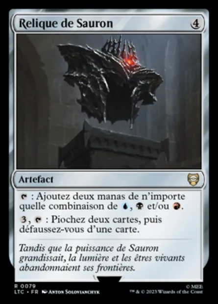 Relique de Sauron, carte Magic LTC 79 — extension Tales of Middle-earth Commander