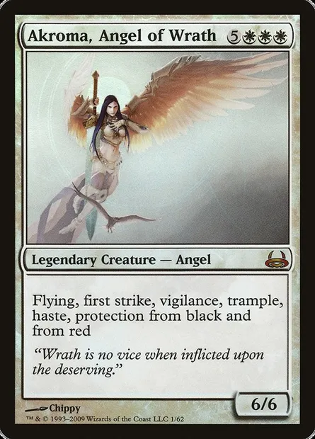 Akroma, ange de la Colère, carte Magic DDC 1 — extension Duel Decks: Divine vs. Demonic