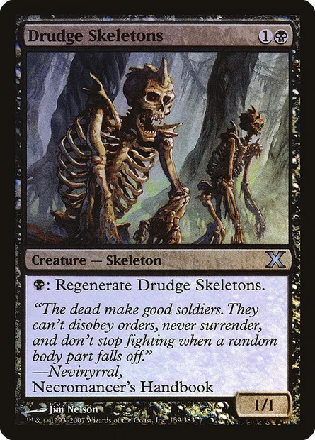 Drudge Skeletons, Magic card 10E 139★ — Tenth Edition set