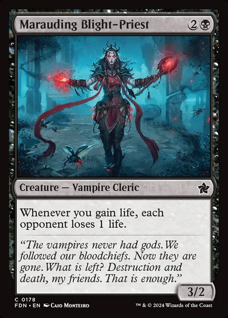 Marauding Blight-Priest, Magic card FDN 178 — Foundations set