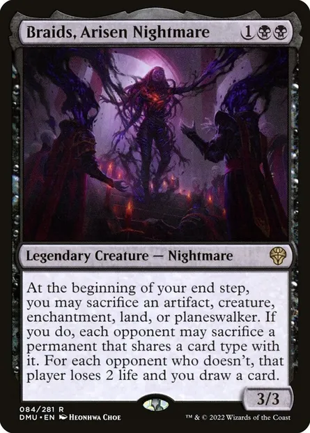 Braids, Arisen Nightmare, Magic card DMU 84 — Dominaria United set