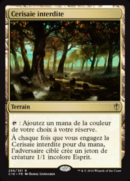 Cerisaie interdite, carte Magic C16 296 — extension Commander 2016